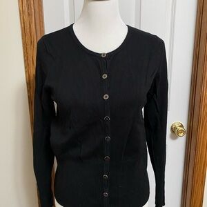 Black Button-Up Women's Top